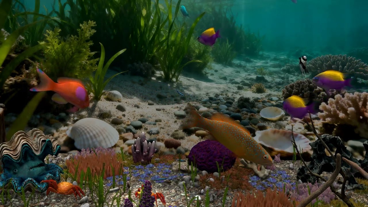 Behind Glass Aquarium - Ronnie's Tank 1 - Turquoise (Piano Trio Bossa)