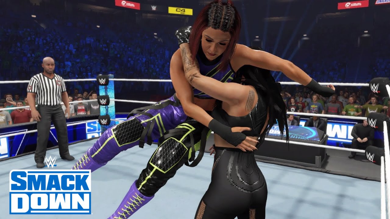 WWE 2K23 SMACKDOWN SONYA DEVILLE (W/CHELSEA GREEN) VS BAYLEY (W/DAMAGE CTRL)