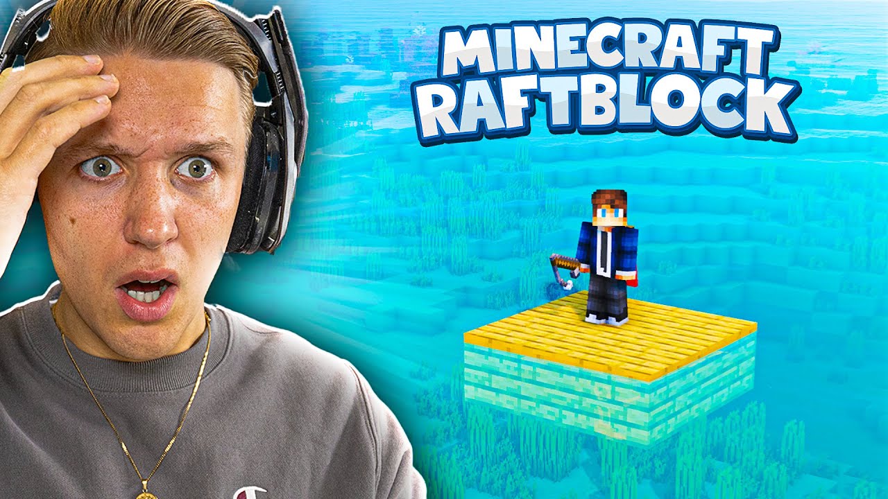 HELT ALENE PÅ HAVET 🎣🌞 Minecraft Raftblock #1