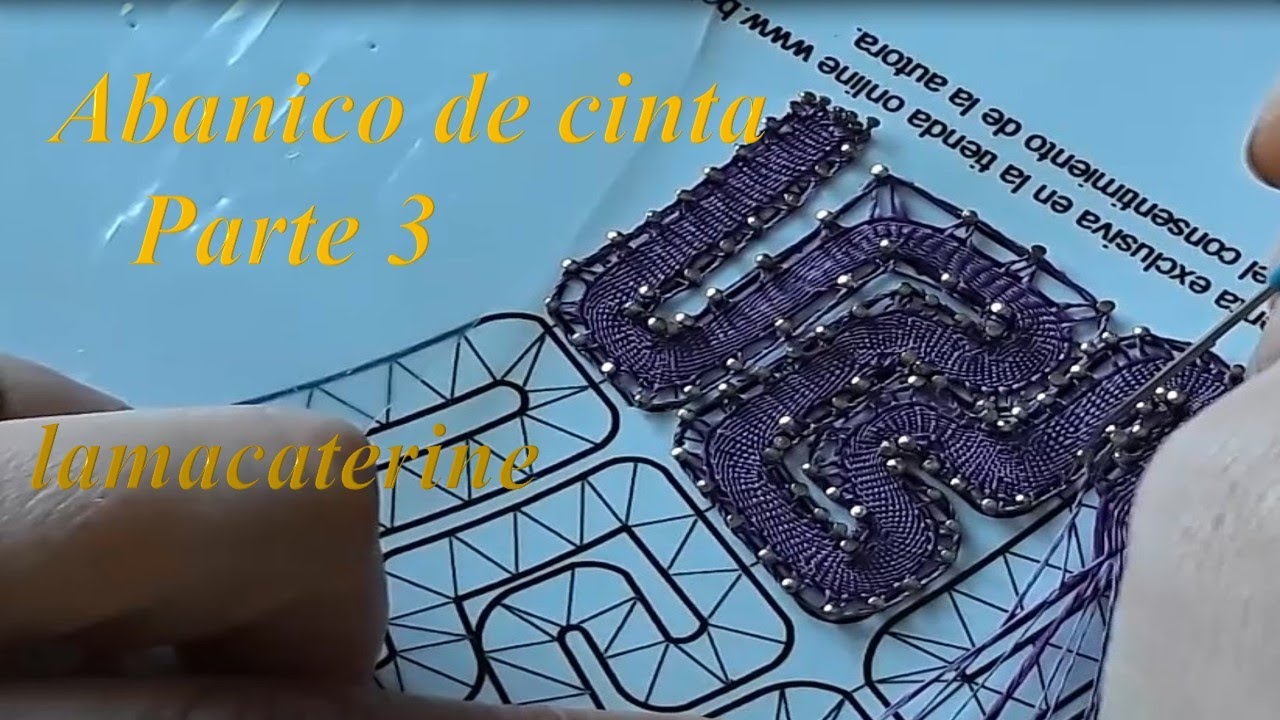 Bolillos: Abanico de cinta - Parte 3 Comparación y enganchillado