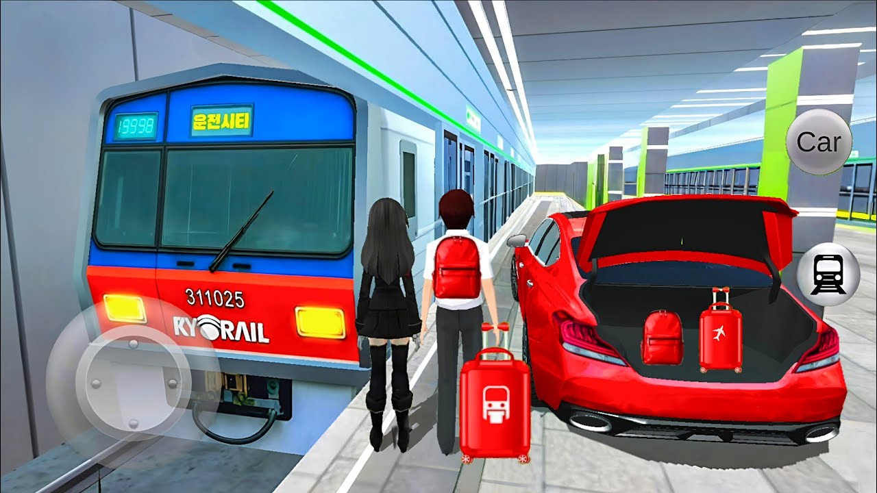 Car to Subway Metro Rail Travelling Experience🚆🚘 3D Driving Class 2025 - Android iOS Car Gameplay🎮