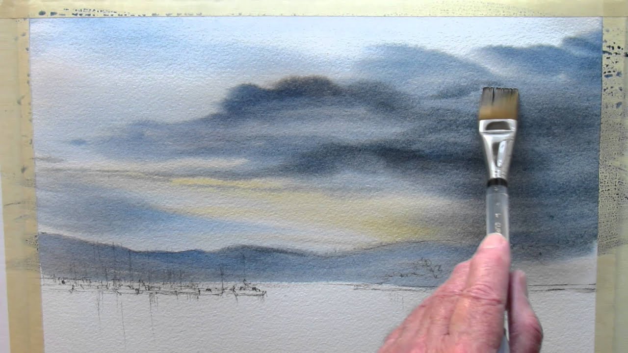 Sky on wet paper