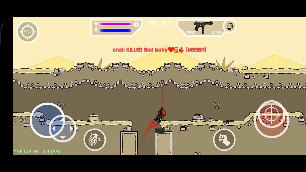 CATACOMBS (MINI MILITIA) SOLO VS SOLO PLAY