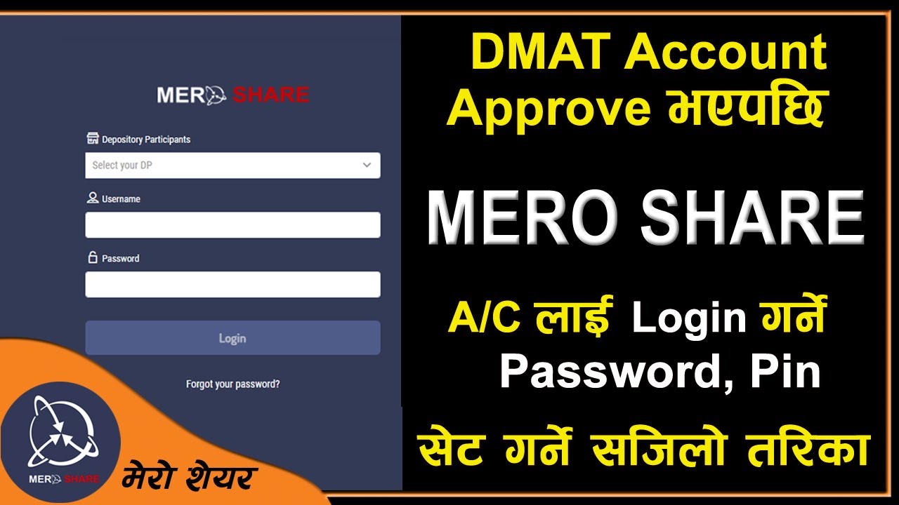 How to open mero share account | learn mero share |create change password and pin in mero share