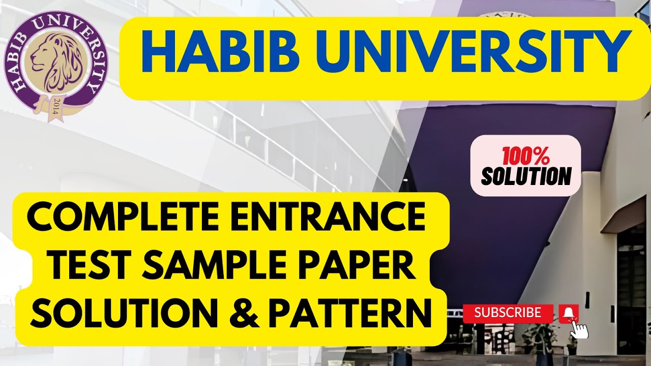 Habib University Admissions 2025 | Entrance Test Sample Paper Solved | Quantitative Mathematics