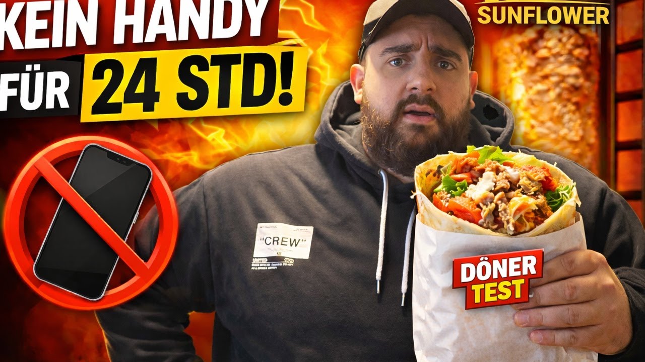 24 STUNDEN KEIN HANDY – Döner & Burger Test bei SUNFLOWER🔥