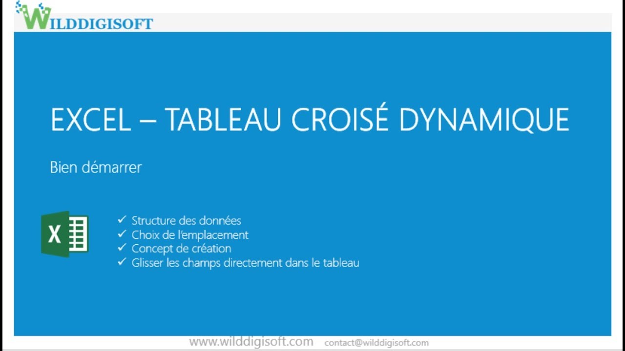 1- Tableau croisé dynamique - Création du TCD
