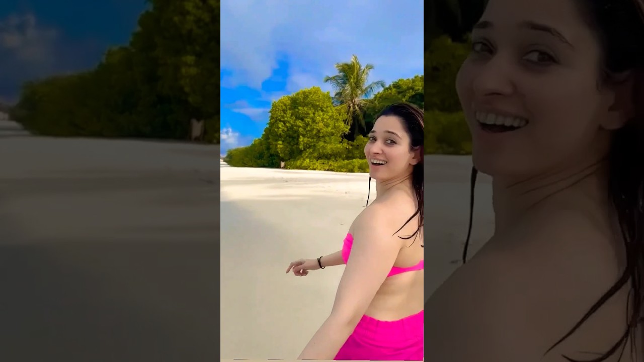 Actress Tamannah😍 In Maldives🏖️🏝️Vacation #tamannaah #kavalaya #jailermovie #tamanna  #maldives