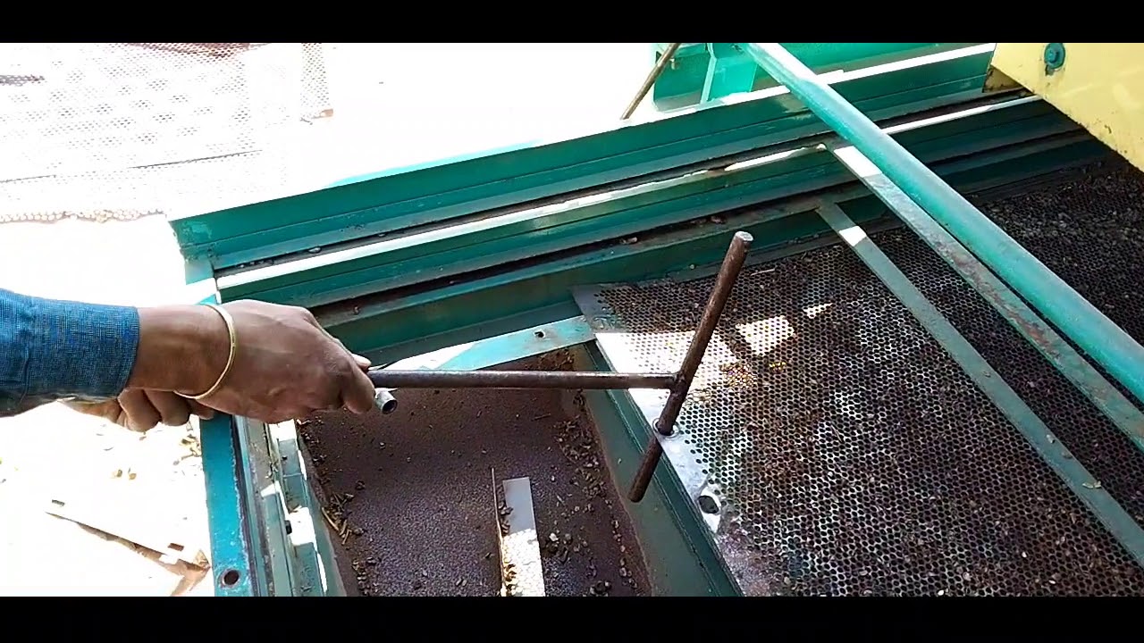 Changing the grill(जाली)of kisan thresher removing castor grill & installing for mustard(सरसो)