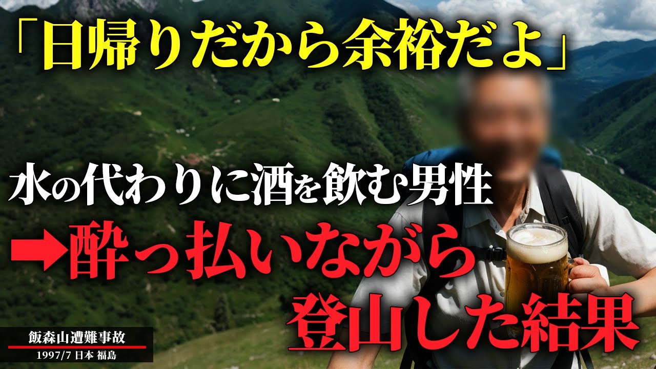 お酒で正常な判断ができなくなった登山者→危険な登山道に迷い込み...「1997年 飯森山男性単独遭難事故」【地形図で解説】