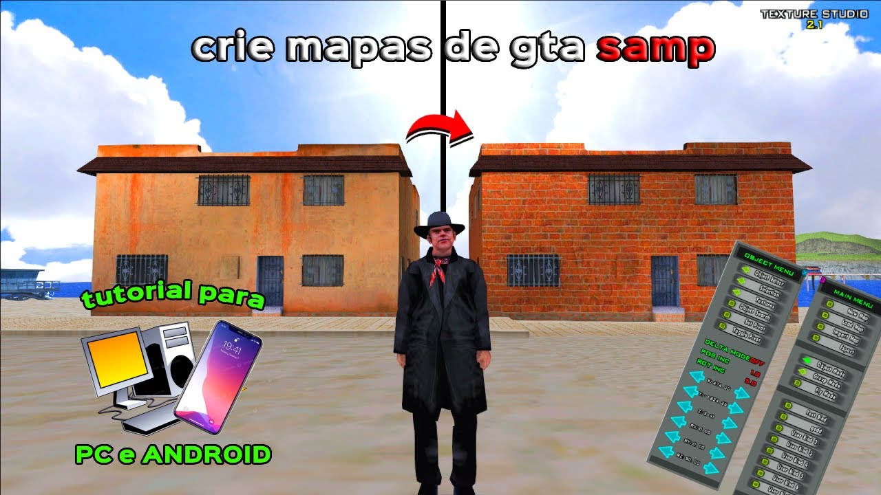 COMO MAPEAR MAPAS DE GTA SAMP PELO ANDROID/PC // TEXTURE STUDIO E GM MAPER