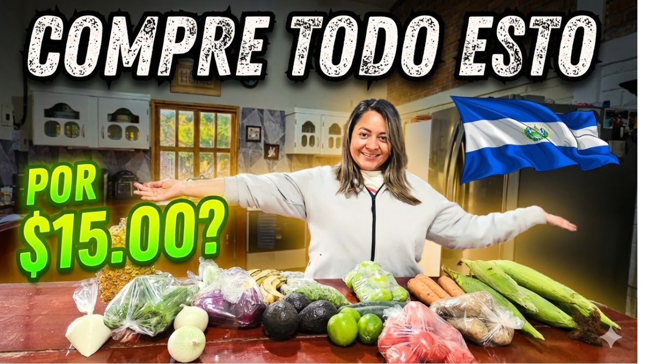  TODO ESTO COMPRE  POR $15 en un Mercado de  El Salvador Caro o Barato? 