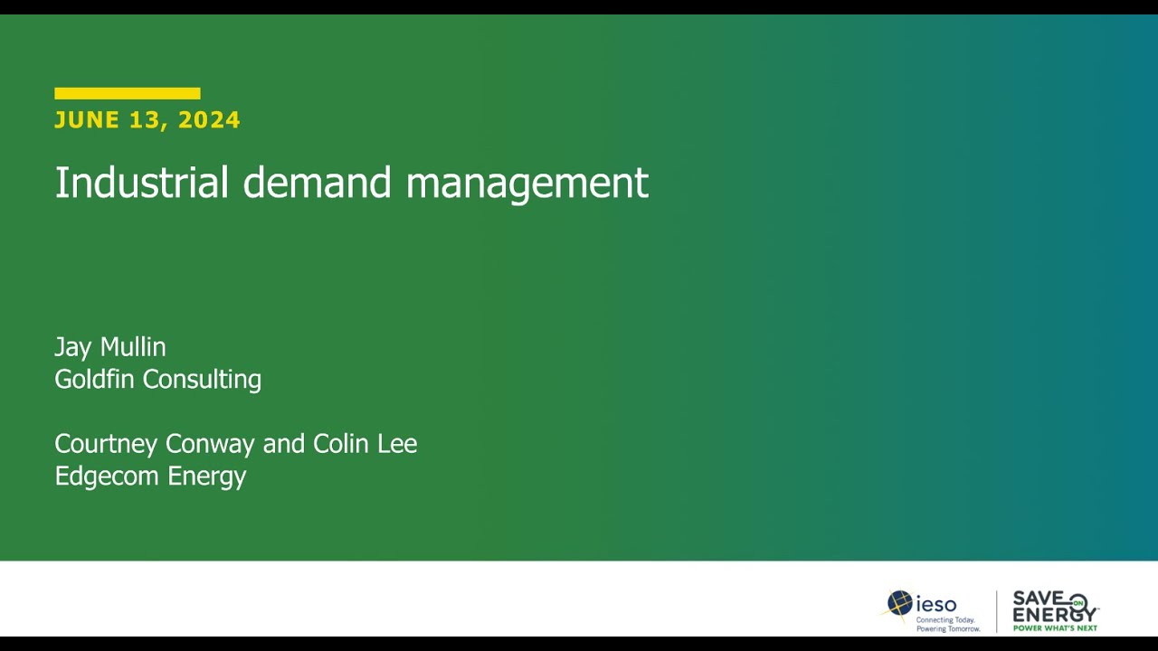 Understanding Industrial Demand Management Opportunities  | June 13, 2024 Webinar