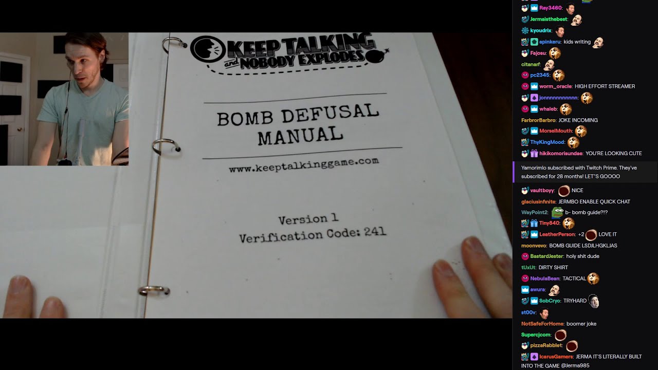 Jerma Streams [with Chat] - Keep Talking and Nobody Explodes [with Joel] and Jump King (Part 4)