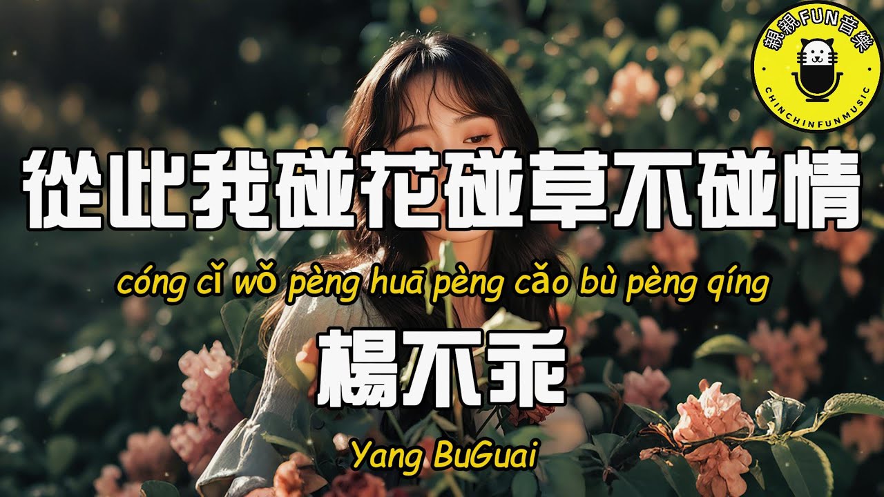 楊不乖 - 從此我碰花碰草不碰情【繁體拼音動態歌詞Lyrics】【CC字幕】