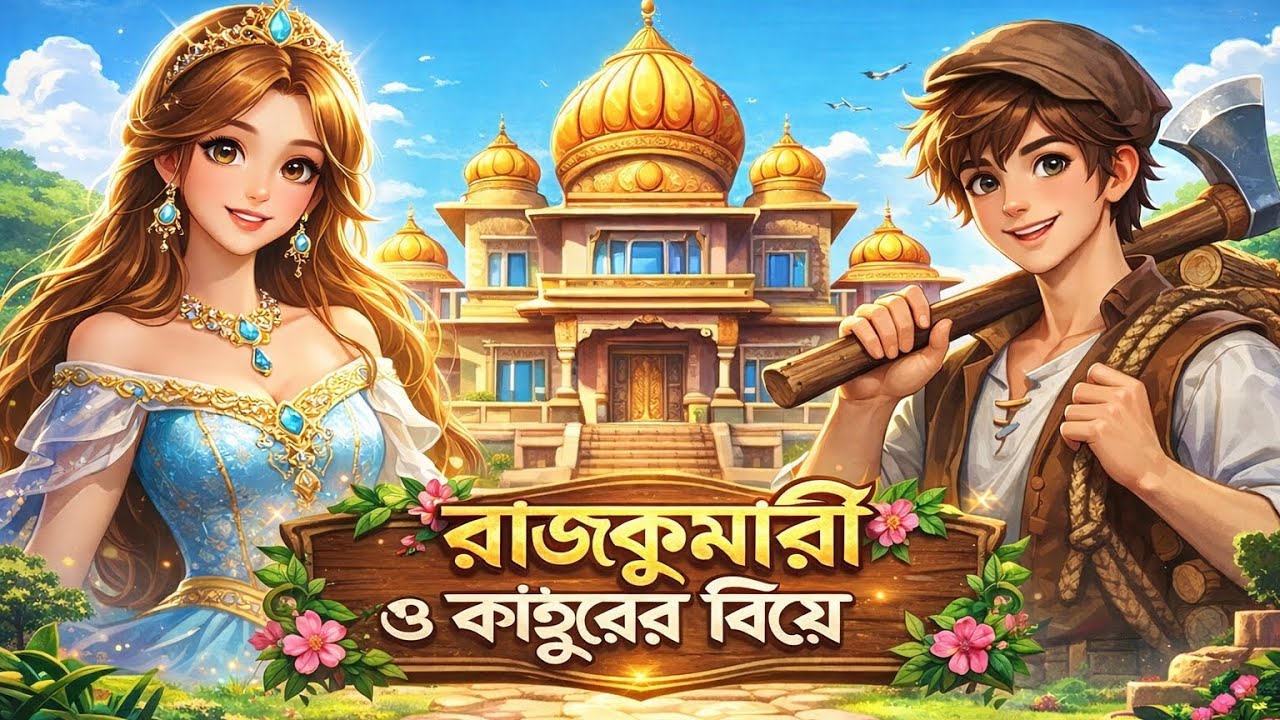 রাজকুমারী ও কাঠুরের বিয়ে 🥰 rajkumari o kathurer biye 🥰 #rupkothar golpo#fairytalesstory #rrmoonstv
