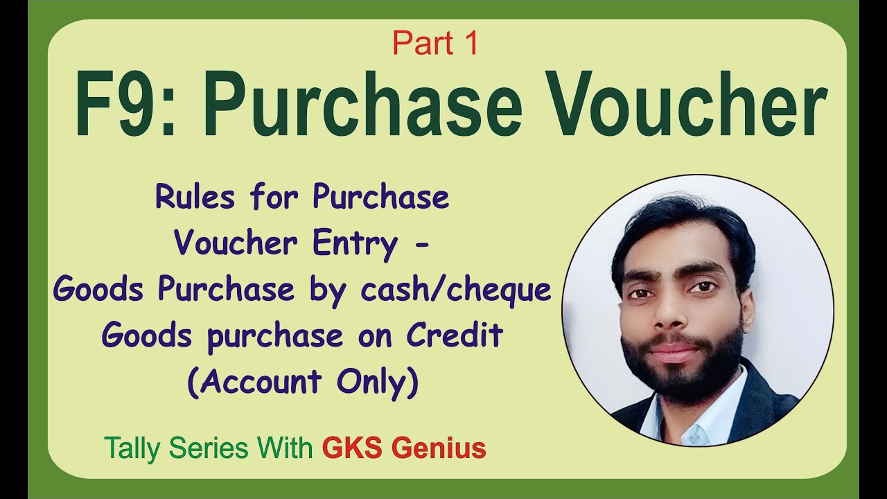 Purchase Voucher Entry Rules in Tally ERP9 in hindi - Part 1 || By Gaurav