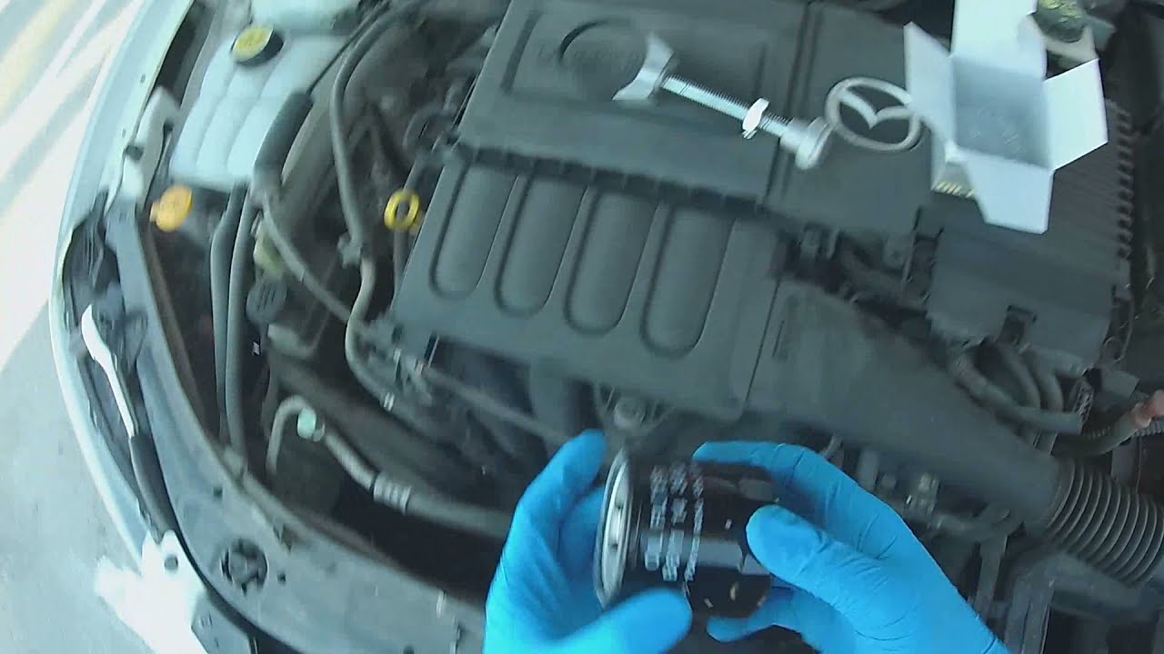 2008 Mazda 3 Quick Service Oil Filter Change מאזדה טיפול Мазда сервис замена масла