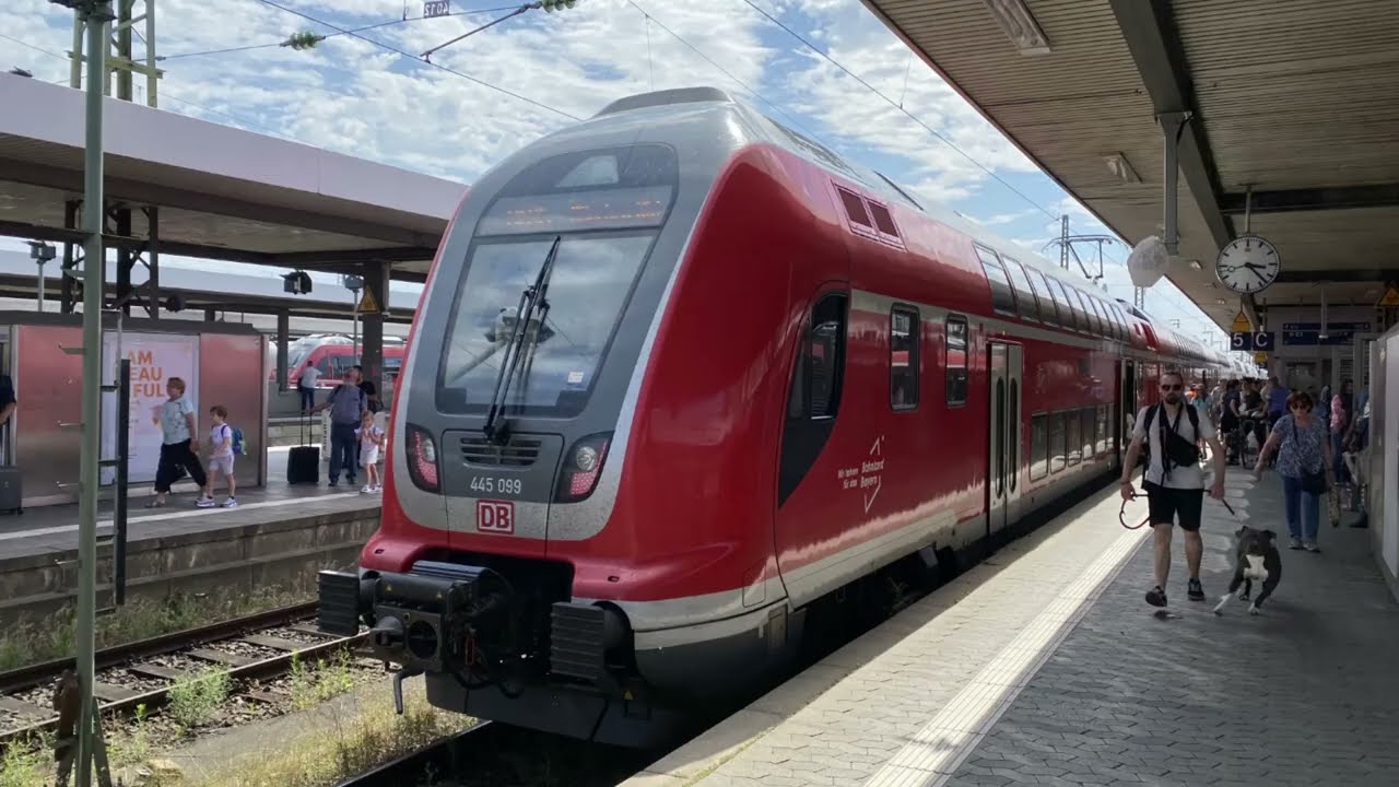 Mit dem Twindexx Br 445 als RE16 von Augsburg Hbf nach Nürnberg Hbf mit Vollgas 160 km/h und Sound