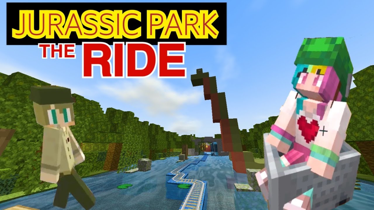 【マインクラフト】USJを再現したマップが凄すぎる！【マイクラPE】　[Minecraft] [Jurassic Park the Ride]