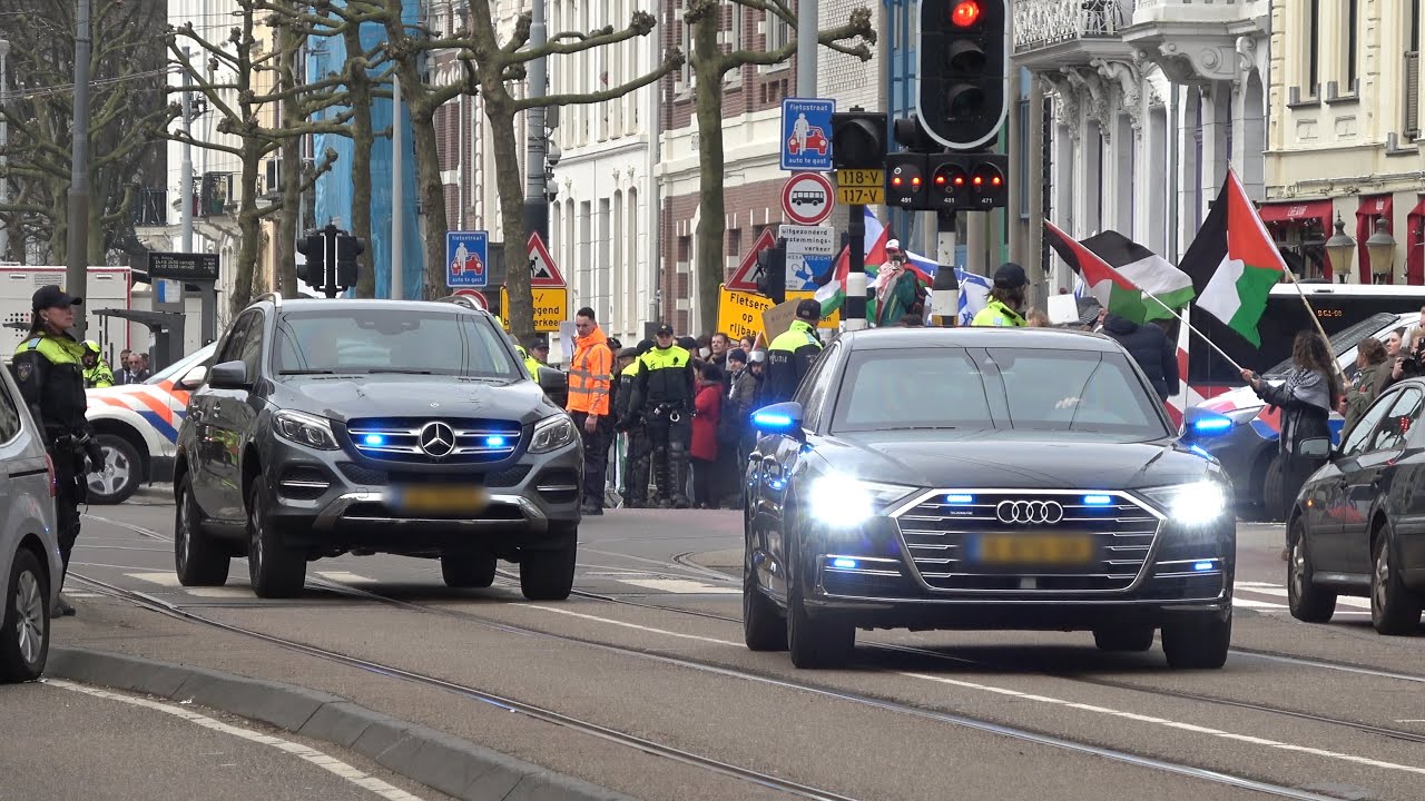 Blokkade bij spoedevacuatie VIP door DKDB na opening Holocaust Museum Amsterdam! #1588