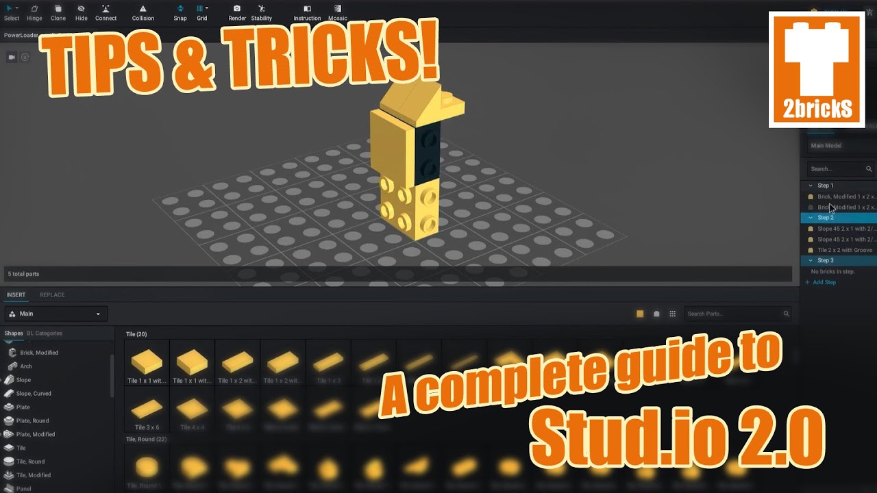 Stud.io How To: From Building to Instruction Making! 2bricks Tips n' Tricks