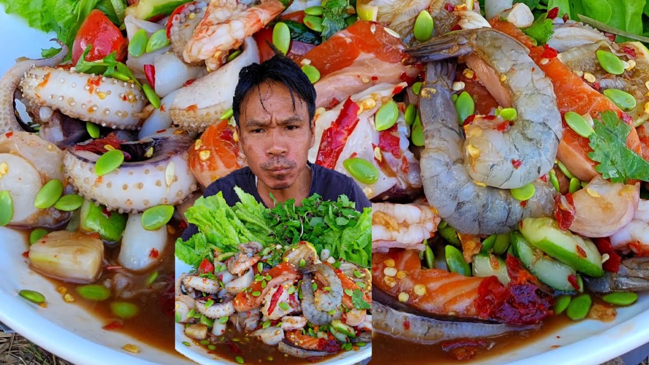 ตำทะเลรวม - ຕຳລວມທະເລ #ตำทะเล #บัวไล