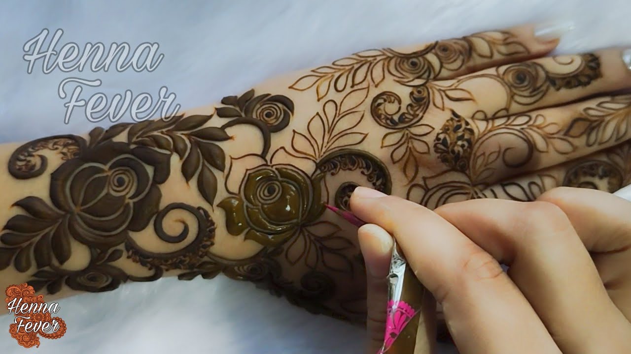 Latest Unique Bold Dubai Rose Gulf Mehndi Henna Design 2026｜Step by Step Easy Tutorial｜Henna Fever