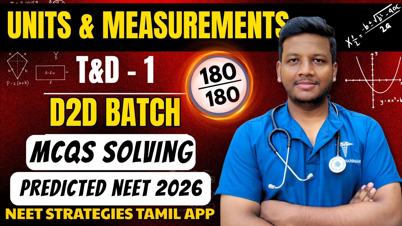 🔥Units & Measurements: 100% Most Expected MCQs for NEET 2026 Physics FREE Test & Discussion Class 11