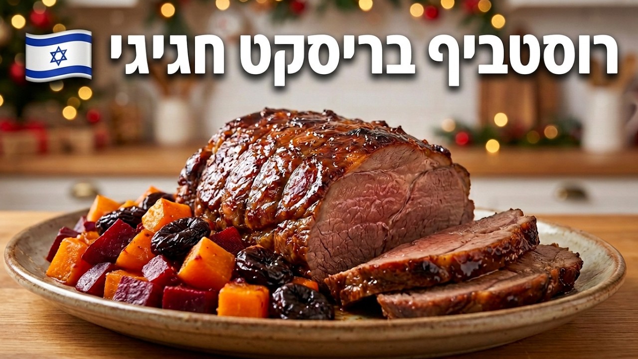 מתכון חגיגי לראש השנה: רוסטביף בריסקט עסיסי עם רטטוי של דלעת, סלק ושזיף מיובש 😍