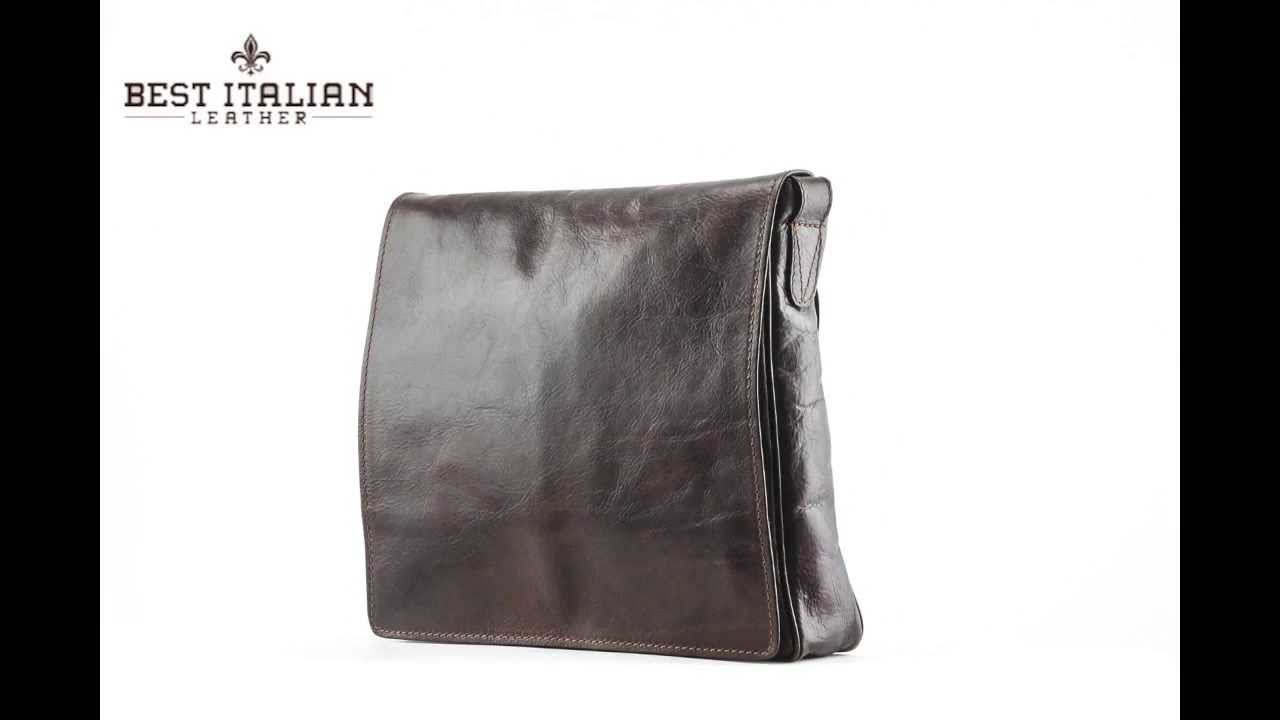 Best Italian Leather Firoenza Messenger Bag in Color Brown item number 08960BN