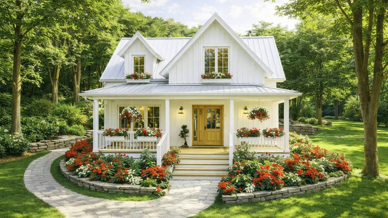 Tiny House Meets White Cottage Charm | Peaceful Floral Hideaway