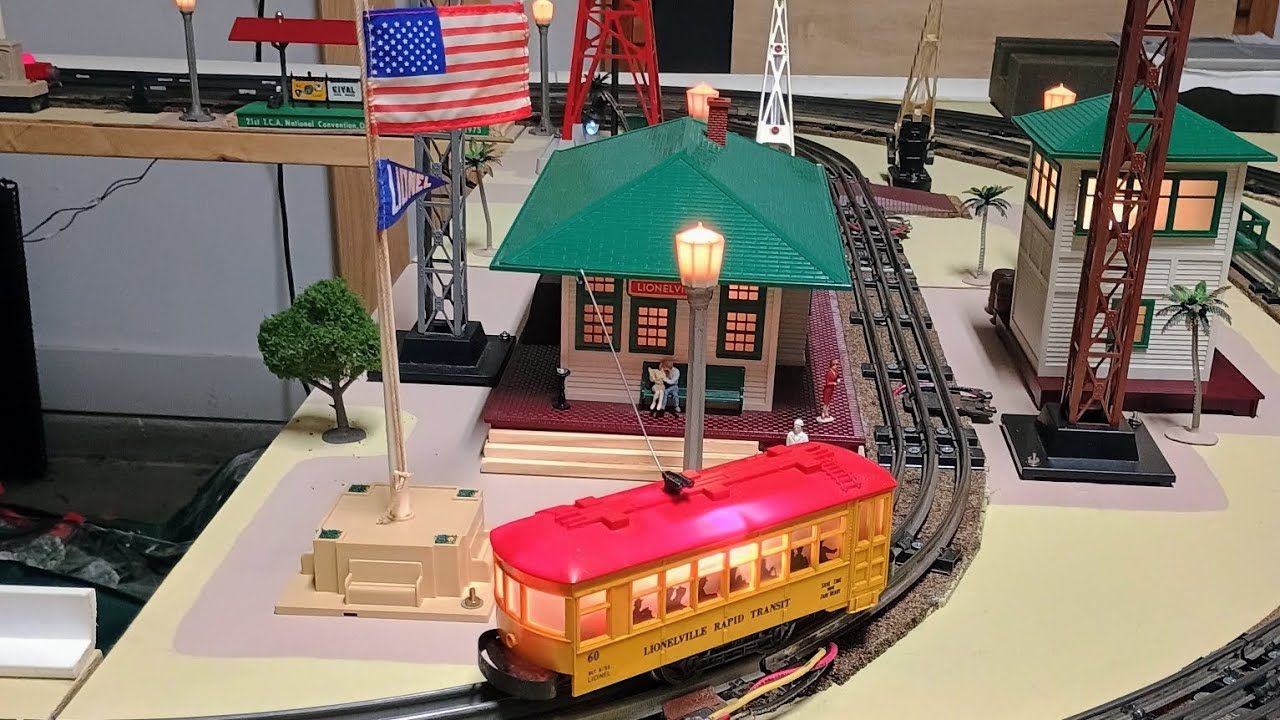 My Automated Postwar Lionel Start/Stop Trolley Line with 3 Stations 