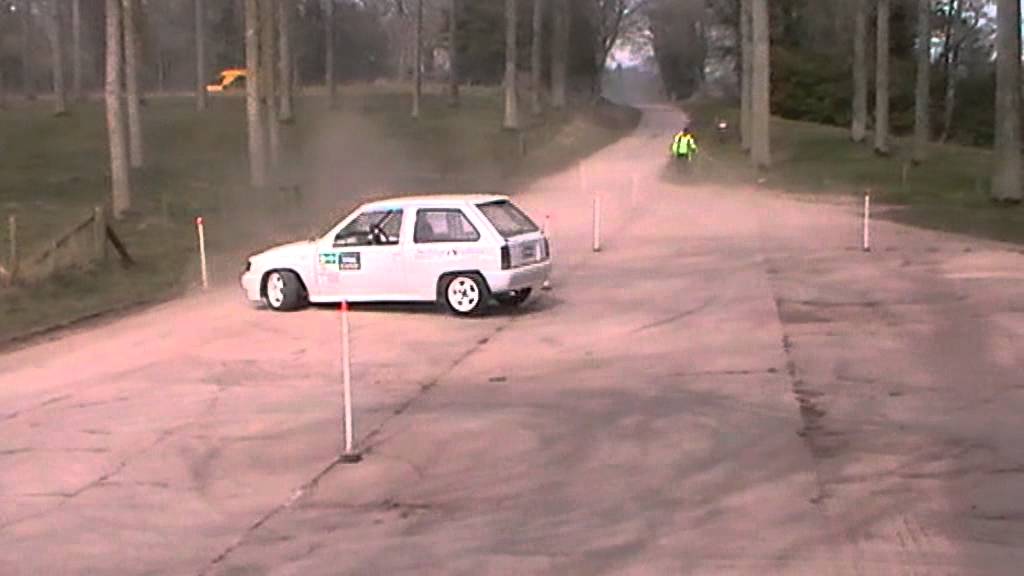 Lee Valentine Autotesting his Vauxhall Nova @ Foxley Round 2 of the Btrda championship 2013