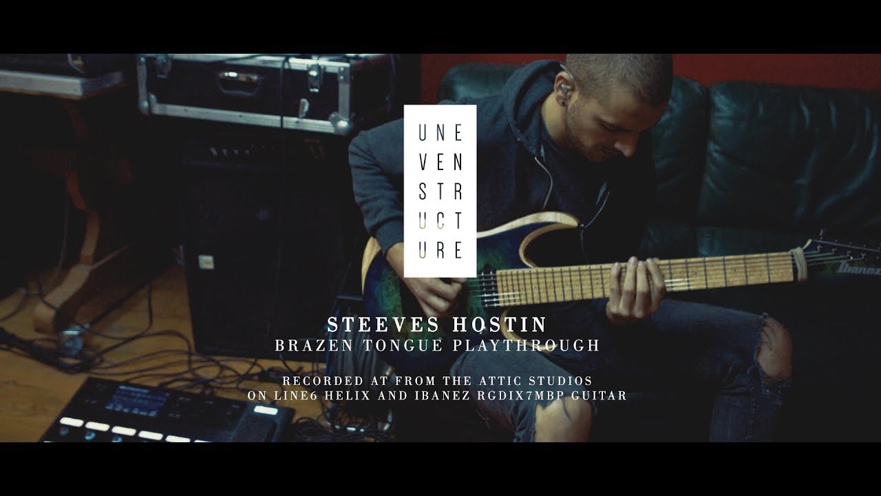 Uneven Structure - Brazen Tongue - Guitar Playthrough on Line6 Helix and Ibanez RGDIX7MBP