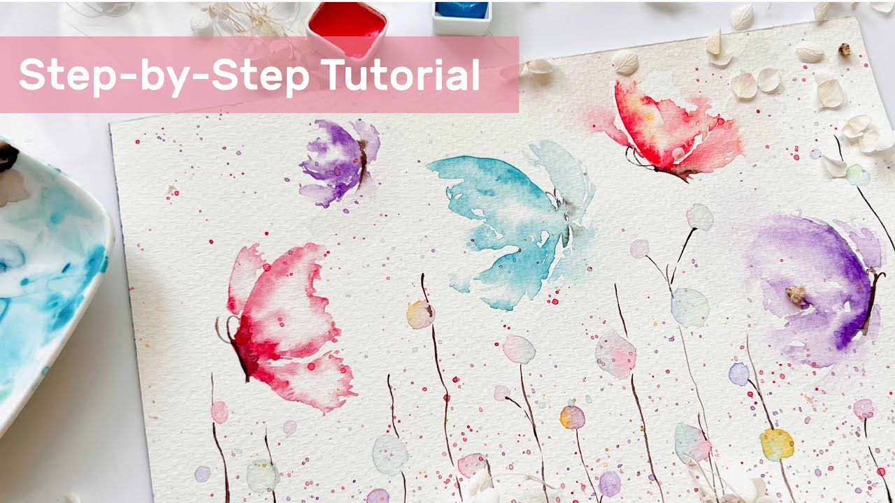 EASIEST way to paint dreamy watercolour butterflies | Beginners Painting