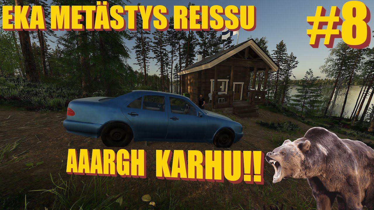 EKA METSÄSTYS REISSU JA KARHUN KOHTAAMINEN | Finnish Cottage Simulator