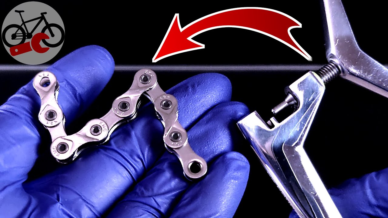 How to use a bicycle chain tool. Bicycle chain for 8 speed