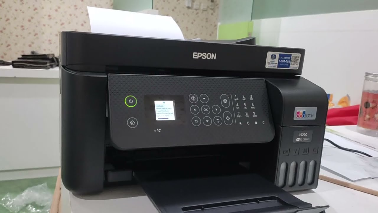 EPSON L5290 UNBOXING TEST PRINT WIFI
