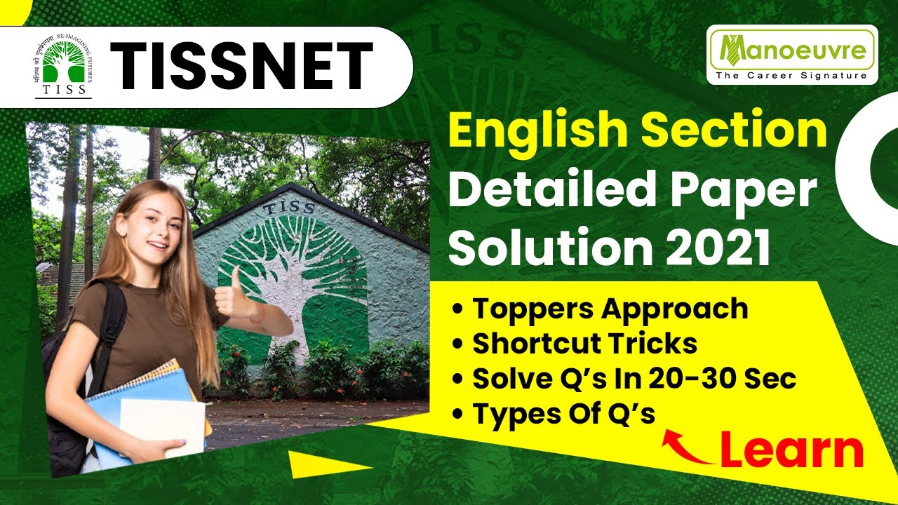 TISSNET - English Section | Detailed Paper Solution 2021 | Toppers Approach | Shortcut Tricks & More