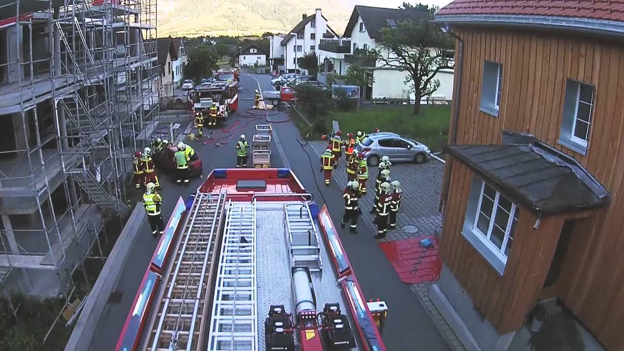 Feuerwehr Wartau + Pizol, gemeinsame Einsatzübung 