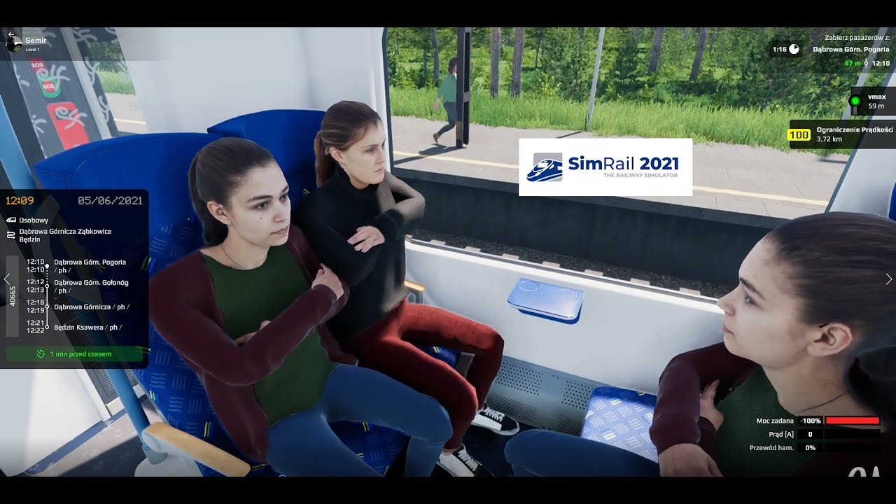 SimRail [PLAYTEST] 40665 Dąbrowa G&oacute;rnicza Ząbkowice - Będzin  - test singleplayer  EN76-006 Elf Pesa