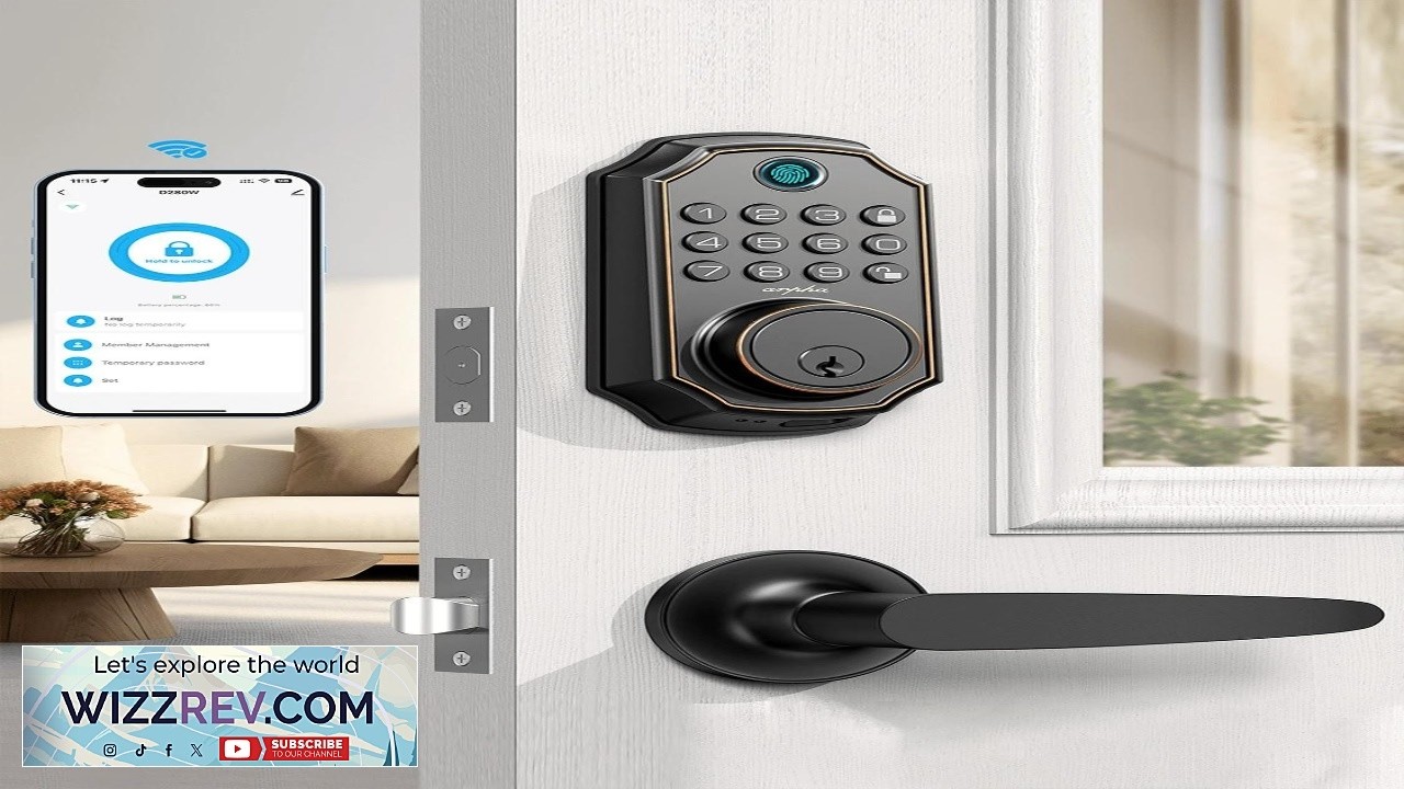 WiFi Smart Door Lock With Handle Set Keyless Entry Fingerprint Door Lock