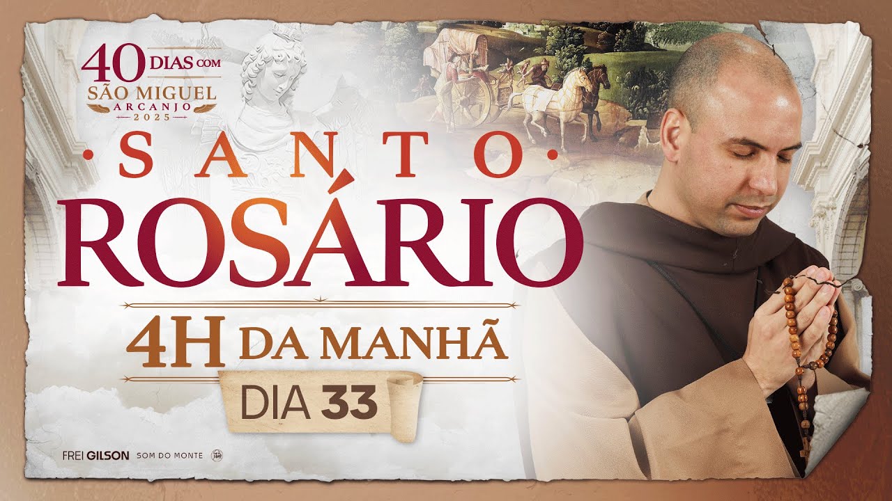 Santo Rosário | 40 Dias com São Miguel Arcanjo 2025 | 03:40 | 20/09 | 33° Dia | Live Ao vivo