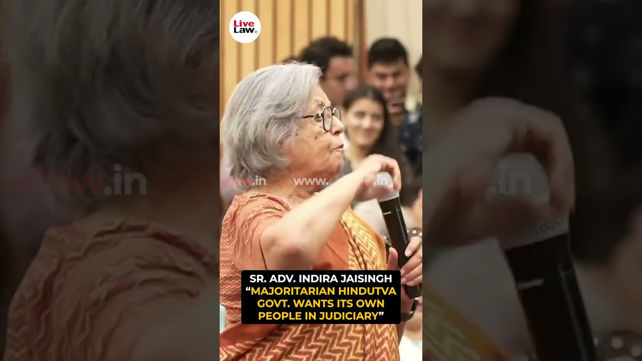 Sr. Adv. Indira Jaisingh &ldquo;majoritarian hindutva govt. wants its own people in judiciary&rdquo;