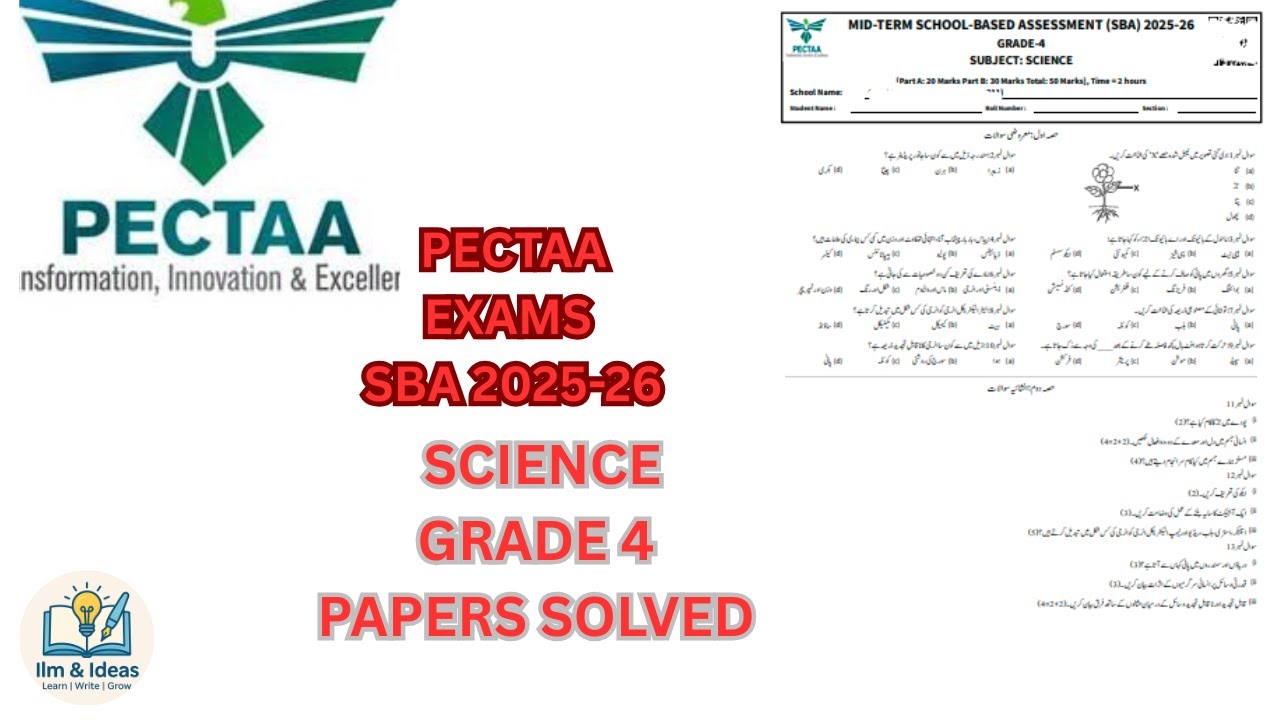 GRADE 4 SCIENCE PAPER PECTAA SBA MID TERM 2025-26