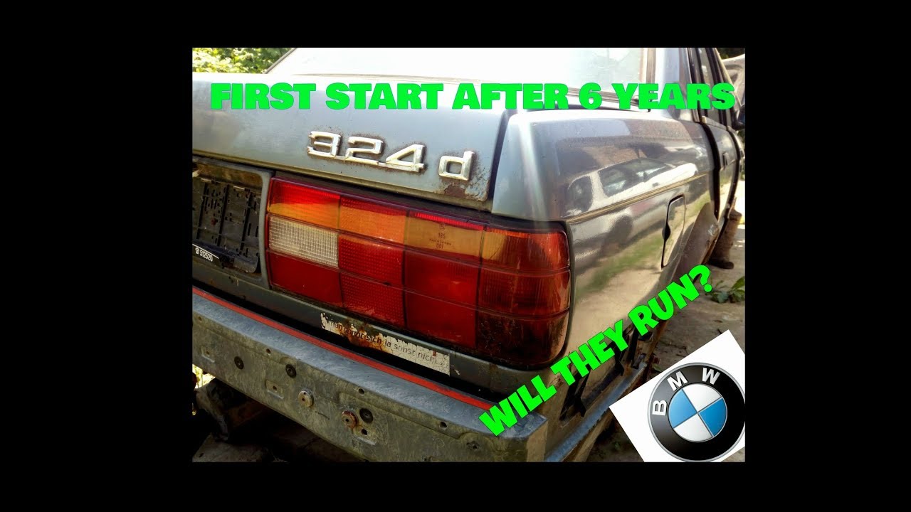 BMW E30 324 D FIRST START AFTER 6 YEARS