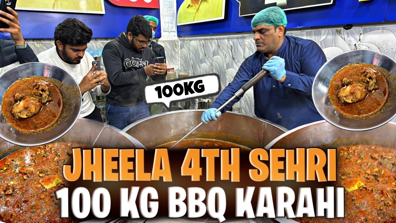 JHEELA 100KG SEHRI MEI BBQ KARAHI SALE KRDI😱PORA LAHORE POHNCH GYA😜JHEELA FOOD POINT NEW LOCATION