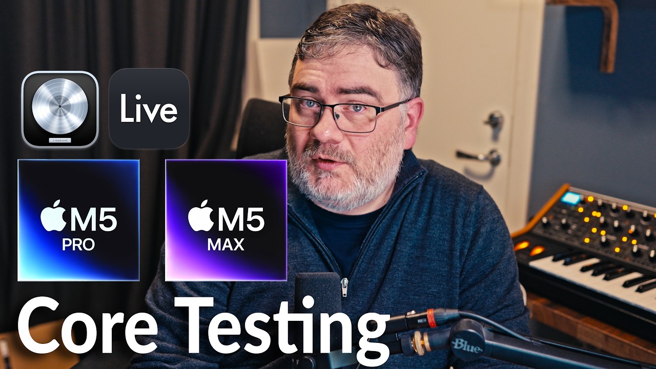 M5 Max: Logic Pro & Ableton CPU Core Scaling Test (Buffer Sizes)