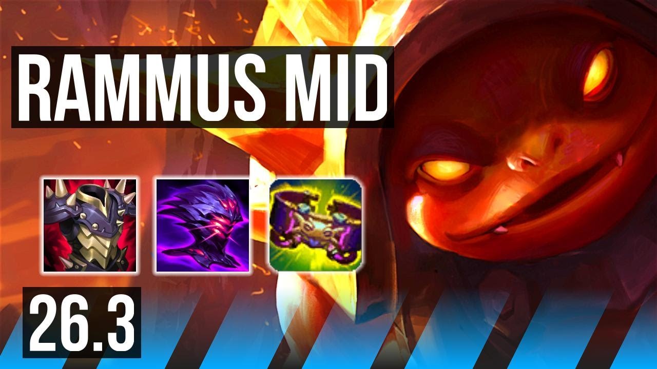 RAMMUS vs NAAFIRI (MID) | 27K damage, Good KDA: 6/2/16 | KR Master | 26.3